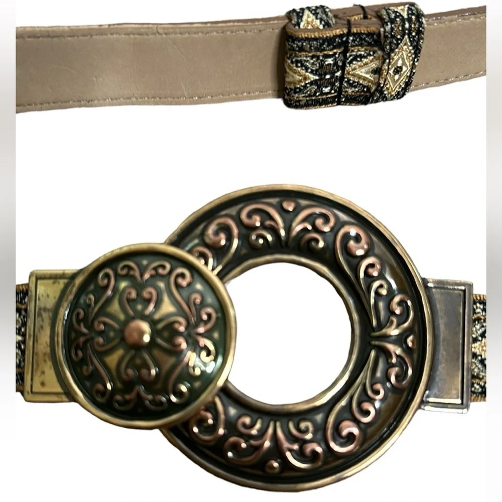 Chico's brown and beige belt size medium